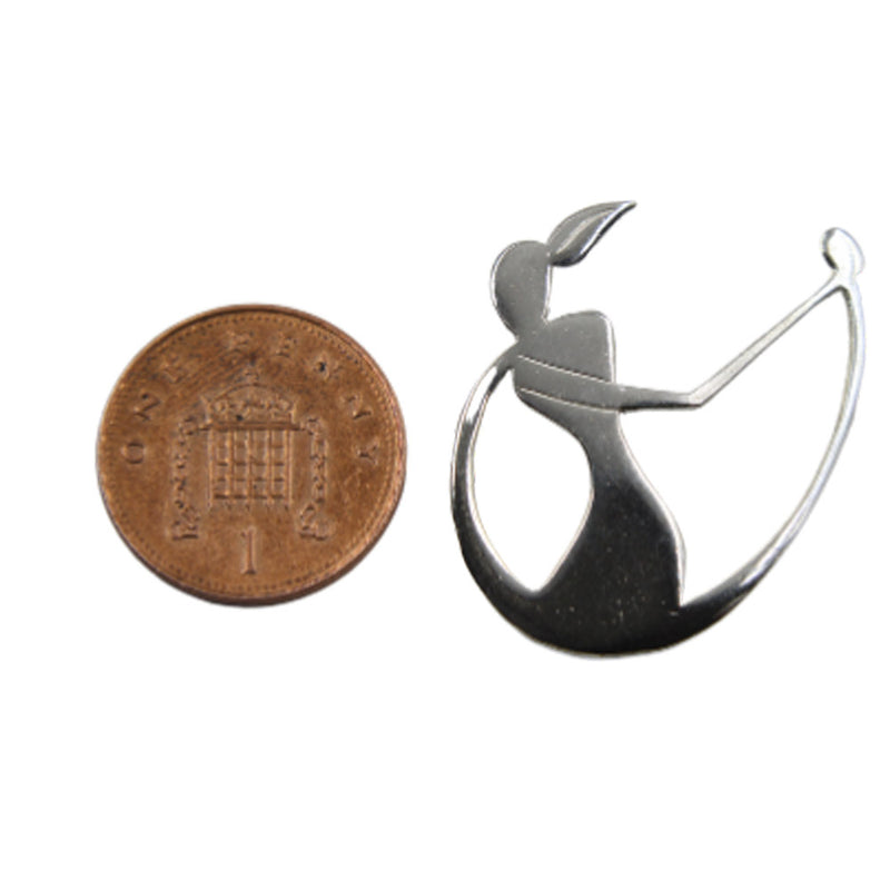 Ladies' Golf Game Sterling Silver Pendant by Robert Spotten