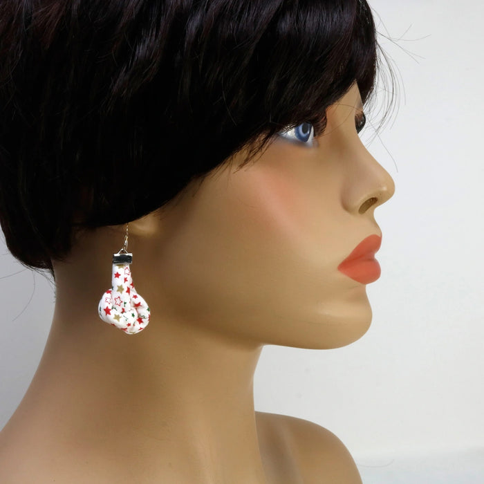 Handmade Textile Knot Earrings with sterling silver hooks – Playful, Light & One of a Kind