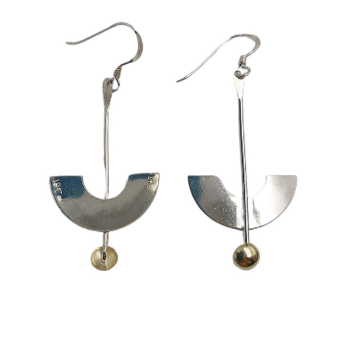 Sterling Silver and 9kt Gold Earrings