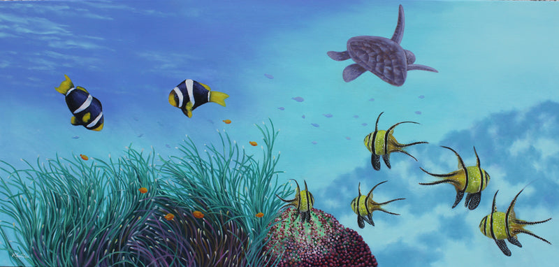 The Great Barrier Reef - Oil painting by Robert Spotten