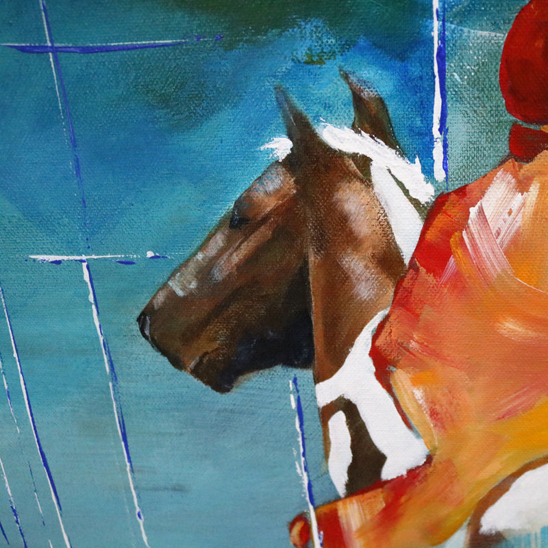 Heritage - Horse portrait painting by James C B