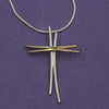 Gold and Sterling Silver Wire Cross