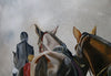 Ready the Horses - Horse portrait painting by James C B