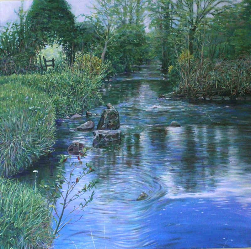Gate by the River - Oil Painting by Ali