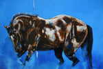 Tension- Horse portrait painting by James C B