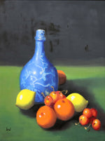 Barry W - Blue Vase with Oranges and Lemons