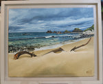 Solitude - Whitepark Bay looking over to Ballintoy, an Irish Landscape Oil Painting by Bertie