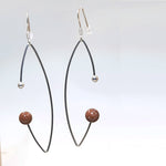 Sterling silver Wire Earrings (choice of pearls and beads)